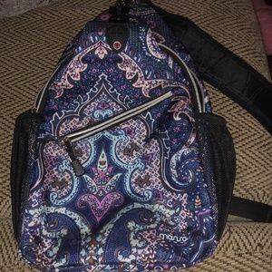 MOSISO Sling Backpack,Travel Hiking Daypack Pattern Rope Crossbody Shoulder Bag,